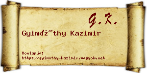 Gyimóthy Kazimir névjegykártya